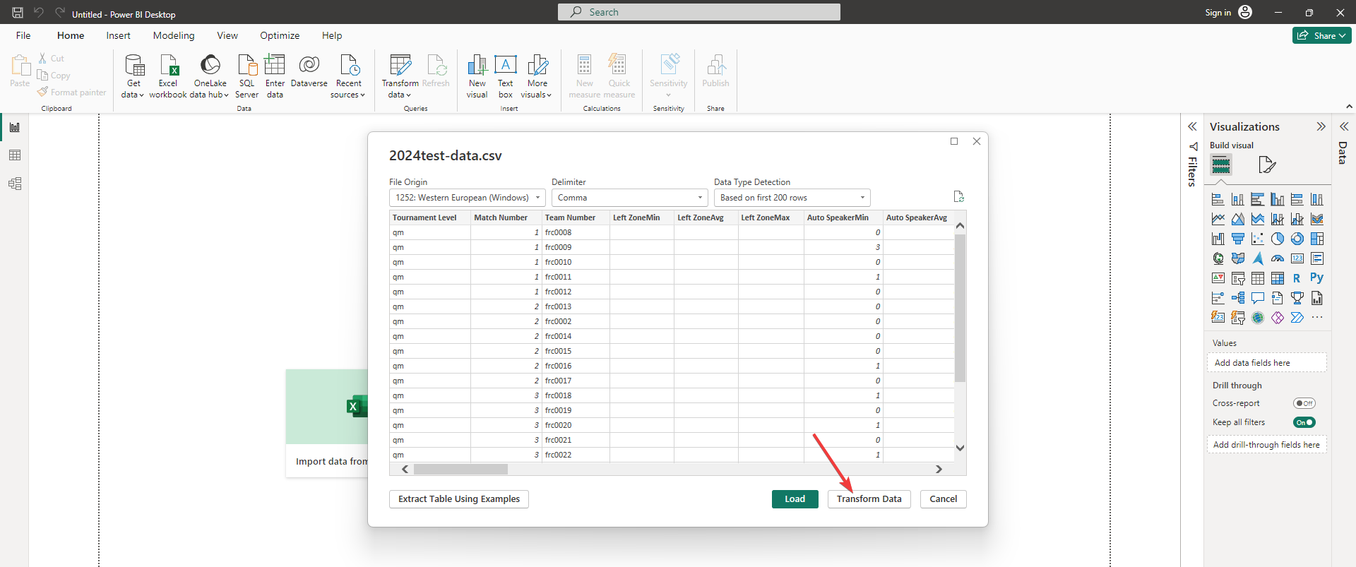 Transform your data before finishing the import.